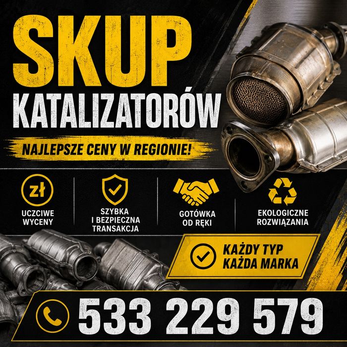 SKUP KATALIZATORÓW! Płacimy od ręki!