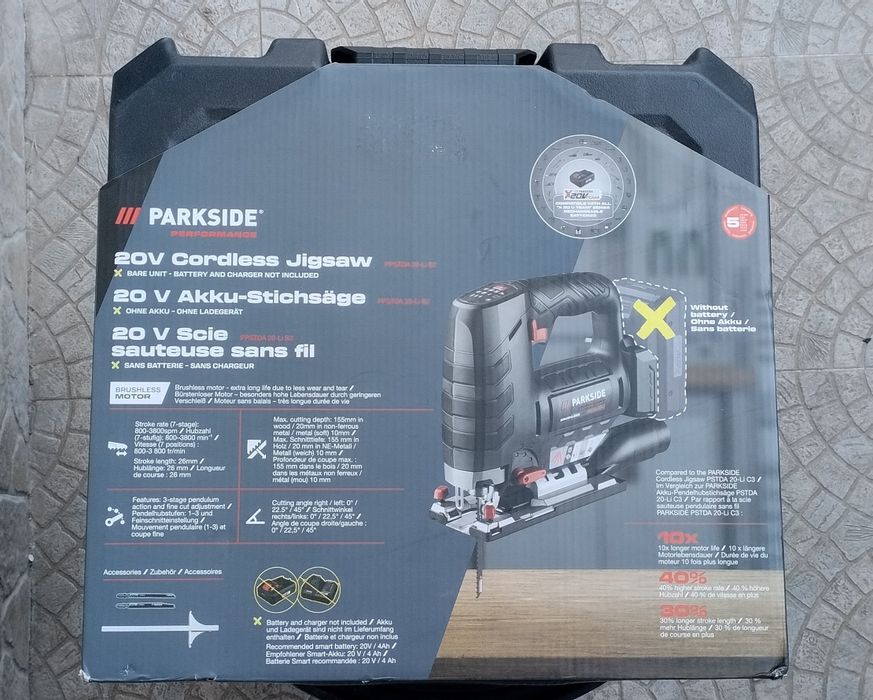 Serra recortes / Tico Tico Parkside Performance 20V  com bateria 4Ah