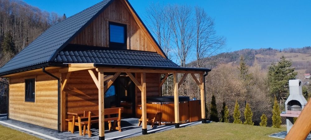 Domki w górach z jacuzzi do wynajęcia, święta, wakacje, Beskid Wyspowy