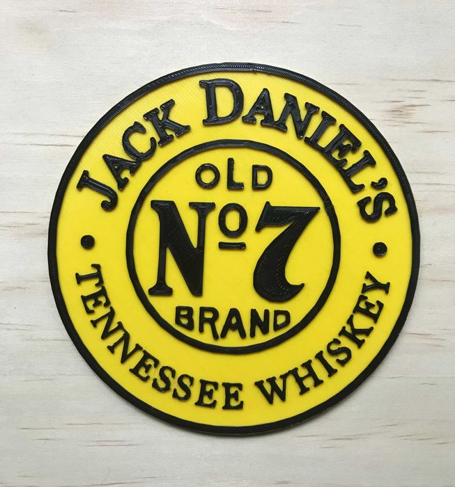 Base para copos Jack Daniel's / Base copos personalizável-Impressão 3D