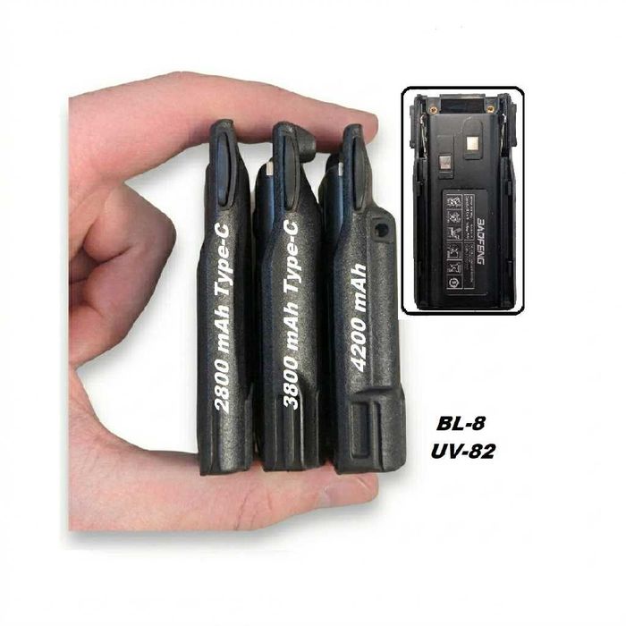 Акумулятор BAOFENG  Type C UV5R UV82  UV9R UV13 BF888S 5Rmini UV-B6 Quansheng UVK5