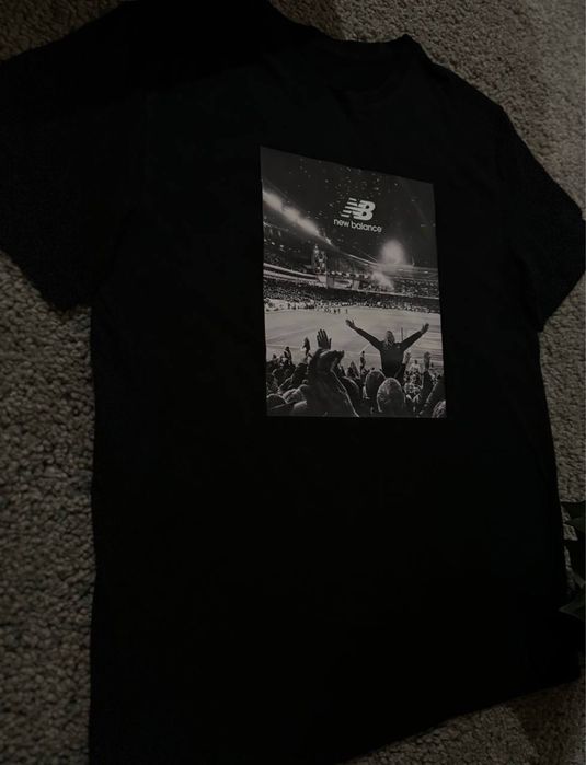 Футболка New Balance / Чорна Футболка Нью Беланс Стадіон / Футболка НБ