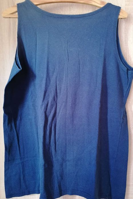 T-shirt damski długa koszulka granatowa.Bawełna.