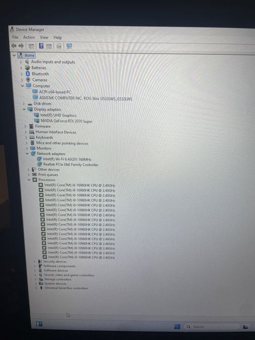 Asus ROG Strix Scar 15 G532LWS RTX 2070 Super | i9-10980HK | 32GB RAM