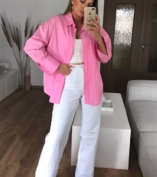 Zara білі джинси прямі 38