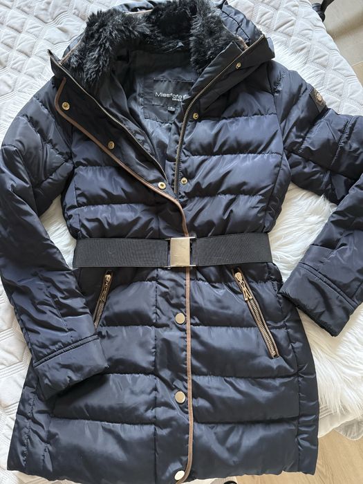 Kurtka zimowa pikowana granatowa