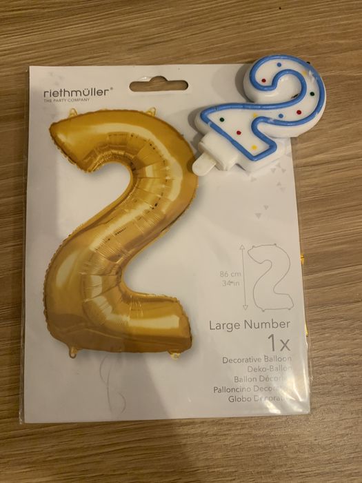 Balon i świeczka 2 latka - Hel