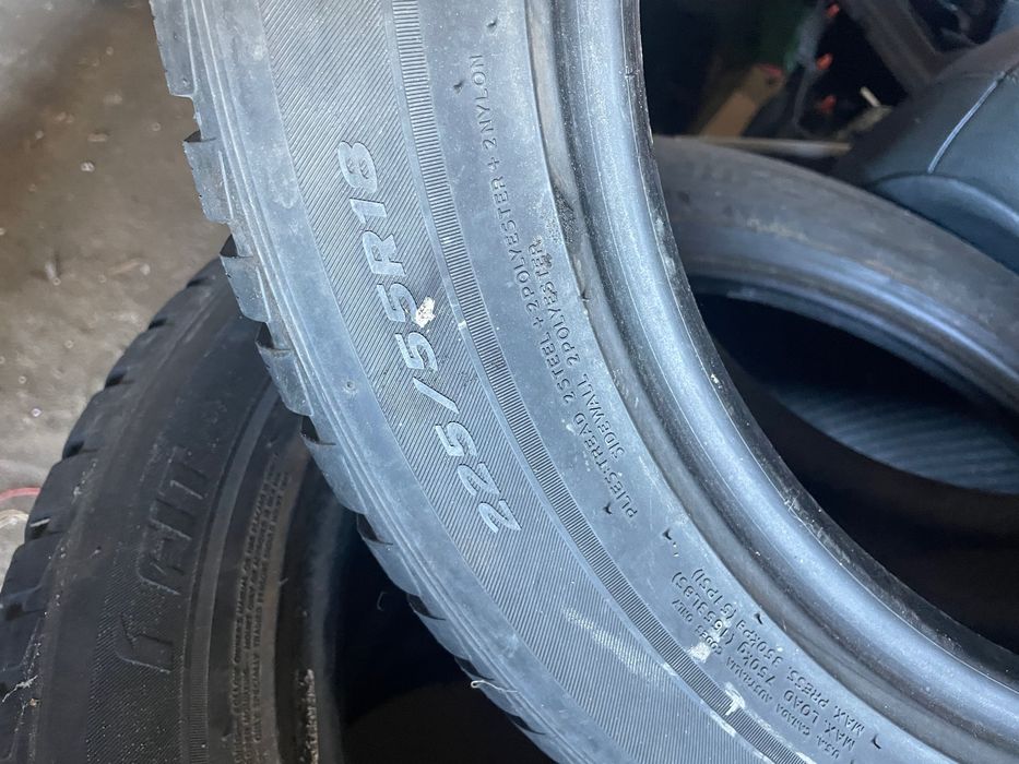 Zimowe 225/55/18 komplet 4 szt , bieżnik ok 7 mm