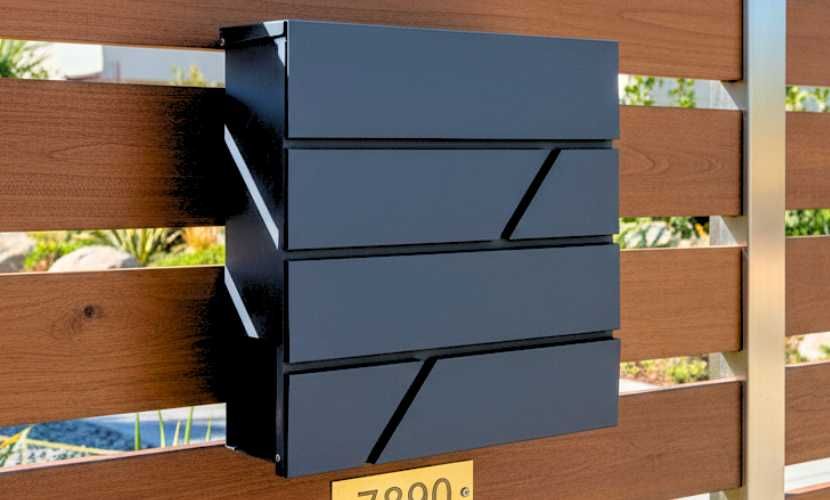 Skrzynka pocztowa na listy antracytowa stal nierdzewna SEVERNO do domu