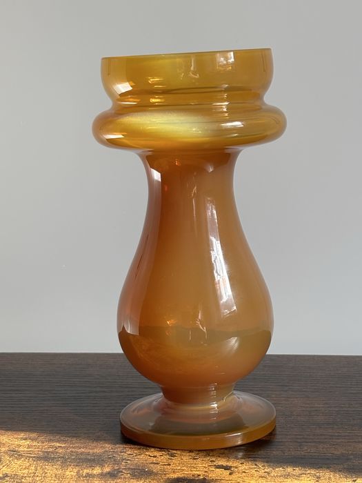 Wazon świecznik S Sadowski HS Sudety szkło prl