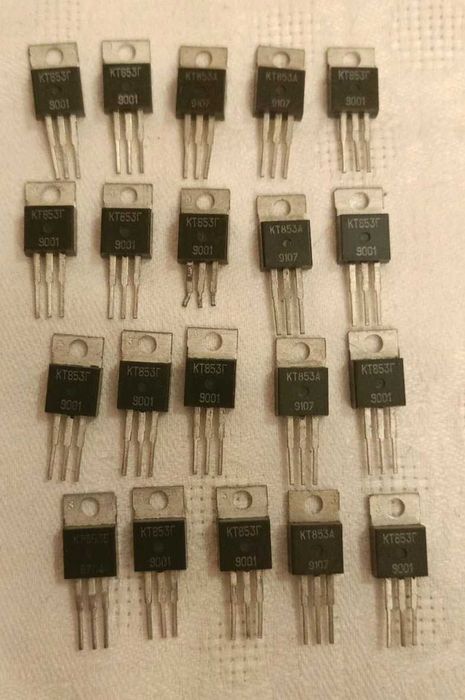 КТ819БМ,-А,Б,В,Г; КТ818А; IRF630; 808AM; 828А;834А,840А;842Б;846В;945Б