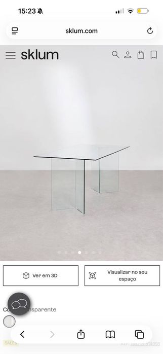 Mesa de vidro SKLUM Em perfeito estado