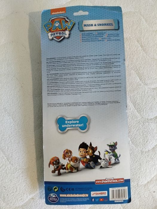 Maska do nurkowania dla dzieci Sambro Psi Patrol pomarańczowa