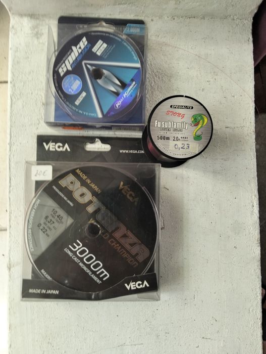 Linha de pesca para bobines carreto lançamento longos