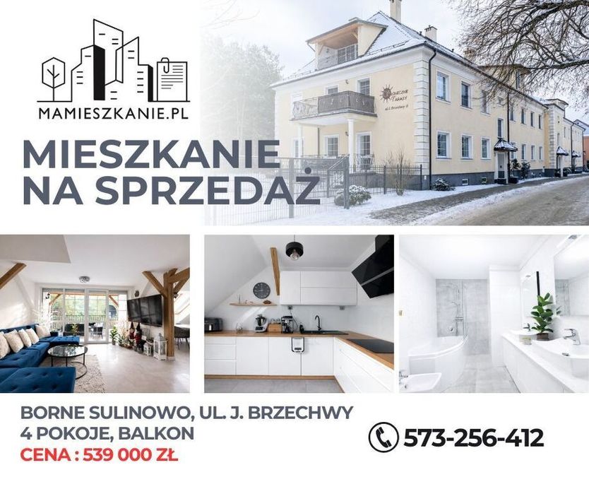 Dwupoziomowe mieszkanie, 73,75 m2, 4 pokoje+loggia