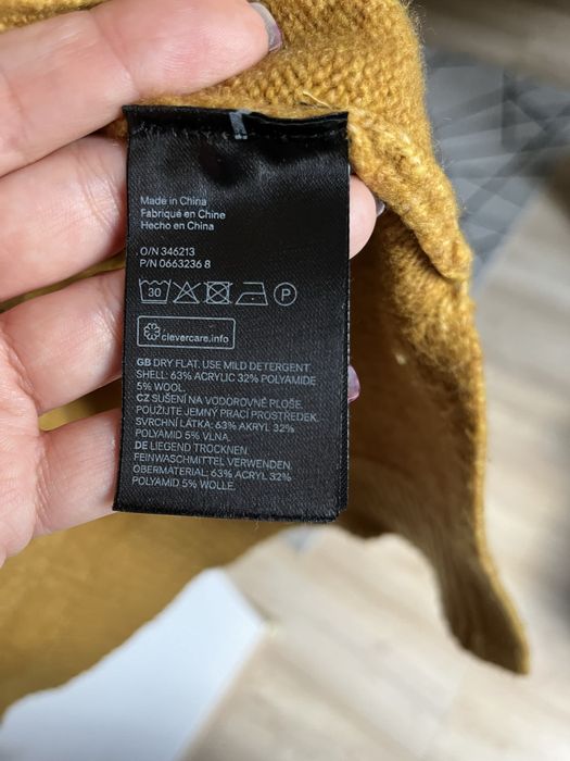 Sweter ciepły golf H&M z dodatkiem wełny