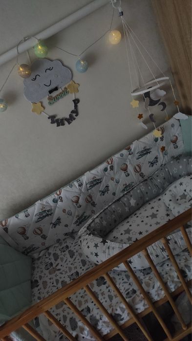 Бортик в дитяче ліжечко двосторонній