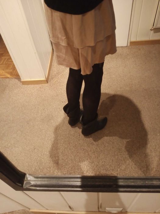 Botki kozaki damskie czarne skórzane Prima Moda