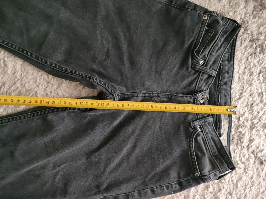 Jeansy czarne regular waist prosta nogawka