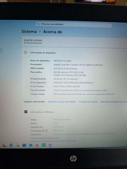 Portátil HP Pavilion 15 gaming