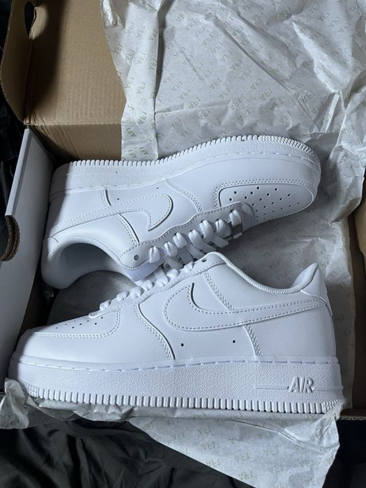 Nike Air Force 1 Low ALL White  з натурьа ної шкіри Нові