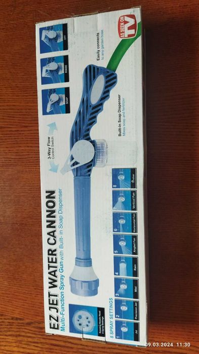 Новый пистолет-водомет для мойки авто,полива и др.