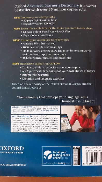Dicionário Inglês > Oxford Advanced Learners - 8° edição como novo
