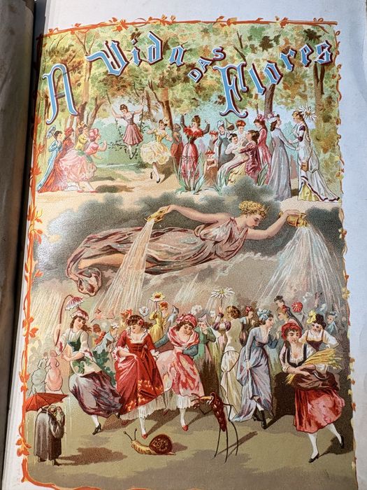 Conjunto de 2 antigos Livros “A vida das Flores” de 1883 - David Corazzi Editor Lisboa