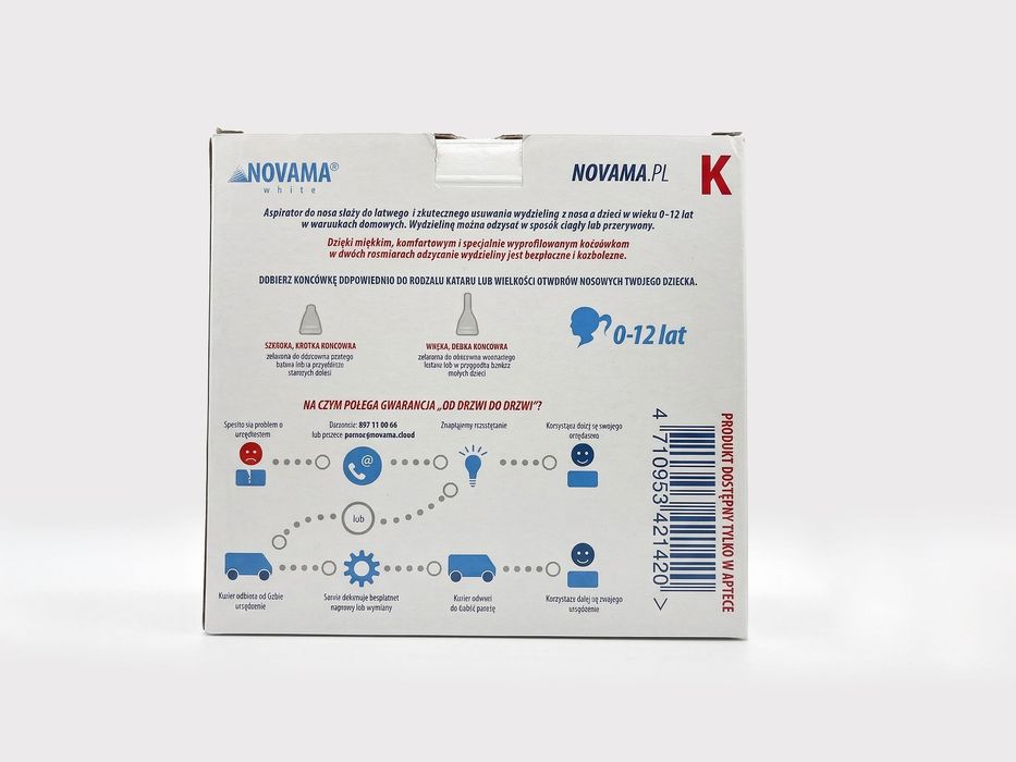 Aspirator do nosa dla dzieci NOVAMA White (NOWY)