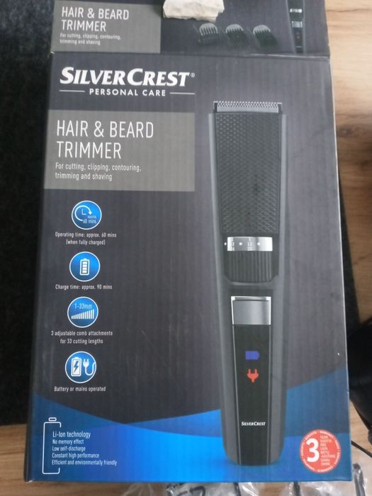 Maszynką do strzyżenia włosów i brody Silver Crest bezprzewodowa