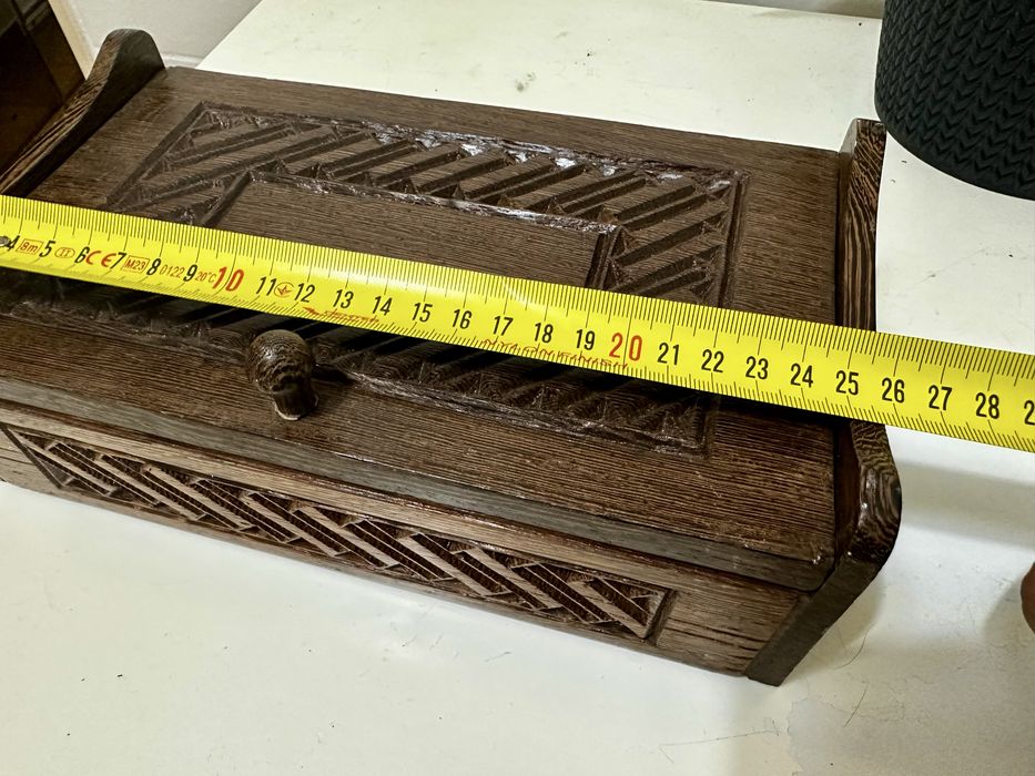 Caixa decorativa em madeira maciça de sucupira – artesanal e única