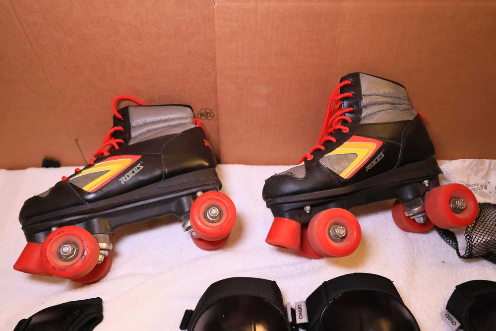 Patins oxelo 39 + proteções + mochila