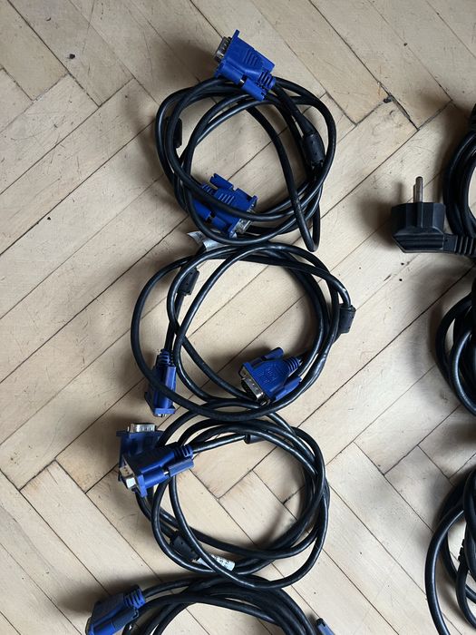 Кабелі для ПК та монітора: живлення 220В, VGA, DVI (б/в)
