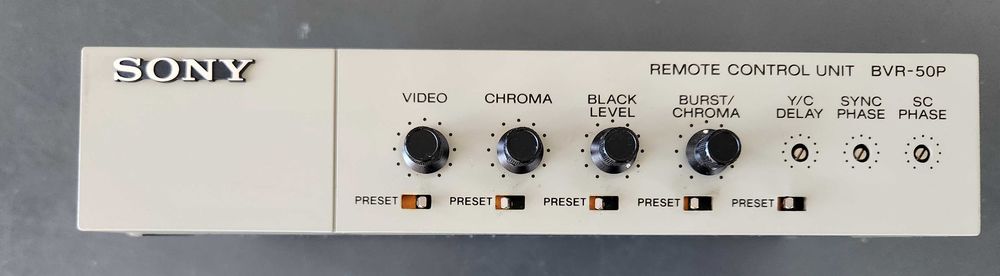 Sony BVR-50P Controlador de Videotape