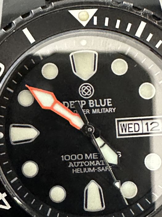 Deep Blue Sun Diver Military 1000 m Black