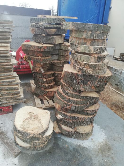 Plaster,krążek stolik dąb jesion