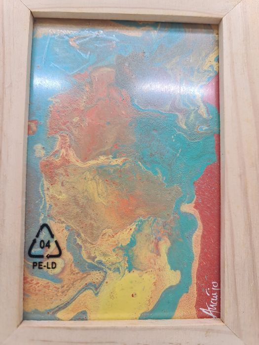 Pintura acrílica FERNANDA ARAÚJO original moldura 10x15