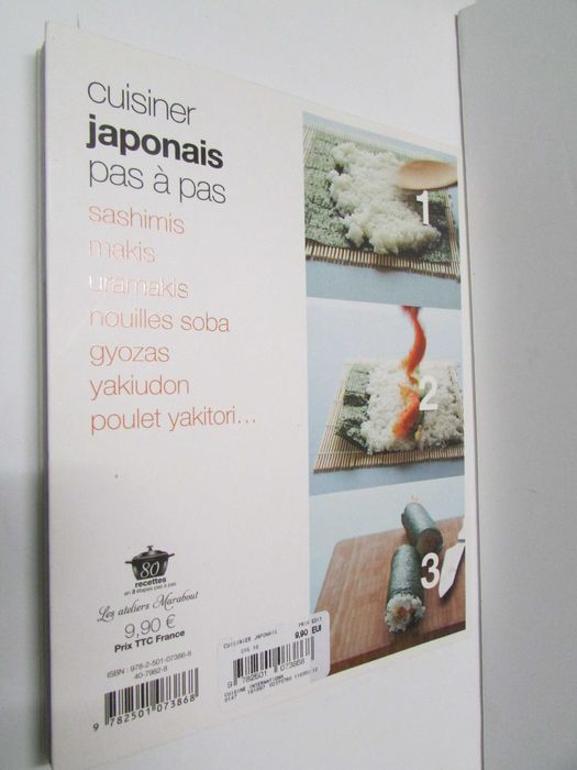 Livro culinária Japão: "Cuisiner japonais pas à pas" de Jody Vassallo