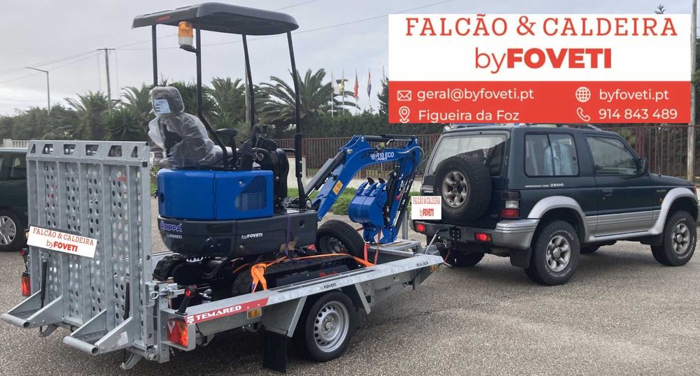 Atrelado para Máquina Giratória - Reboque para Máquina Bocat - Traillers para escavadora