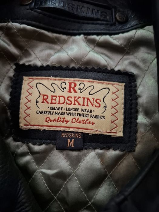 Blusão Redskins em pele genuína, tamanho M