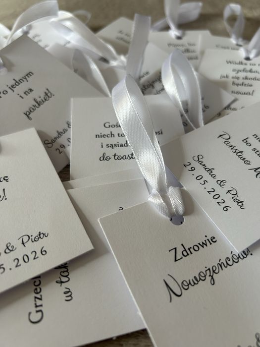 50szt nowe personalizowane zawieszki na alkohol klasyczne