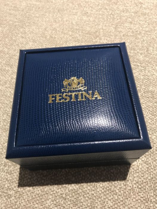 Relógio FESTINA Cronógrafo Aço Inox Quartzo Mostrador Azul