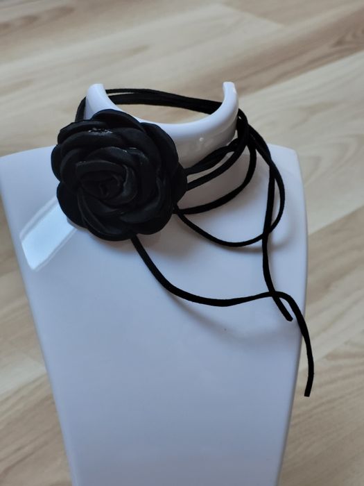 Choker Róża czarna