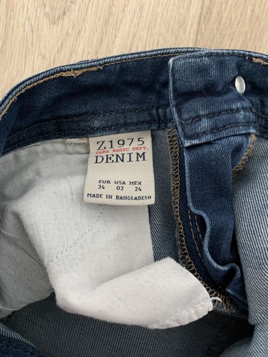 Dżinsy jeansy Zara basic mid rise skinny fit 34