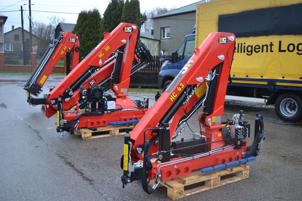 Żuraw samochodowy HC 43A1 składany w Z jak Fassi F40 HMF Hyva Palfinger Hiab  Montaż zabudowa UDT HDS Copma Befard