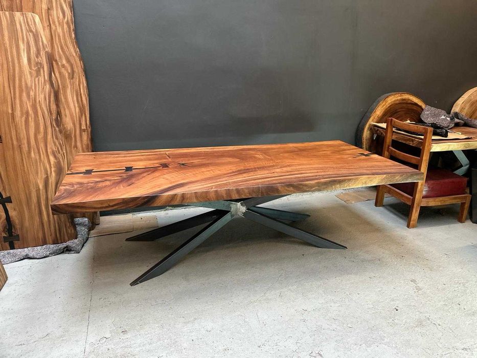 Stół drewniany monolit Suar unikat 240cm
