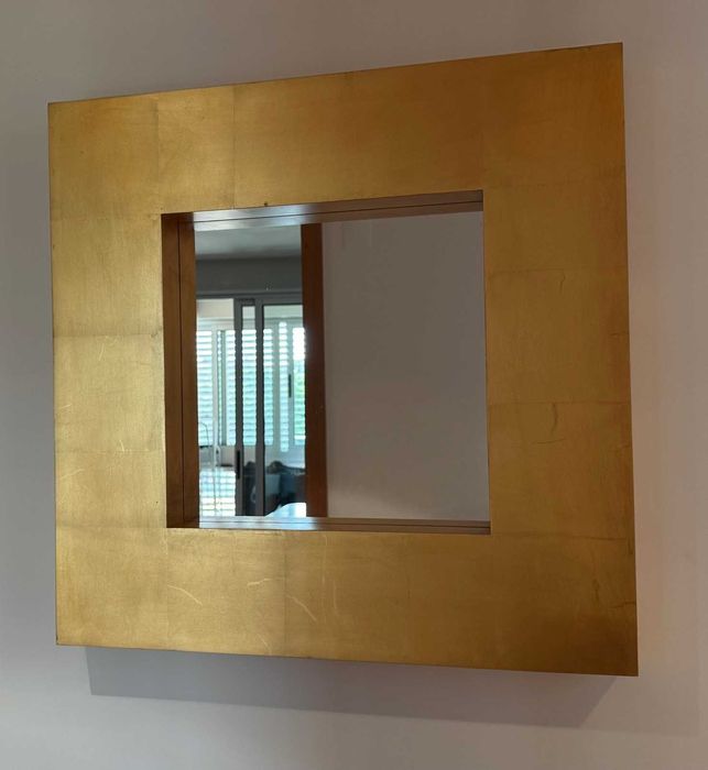 Espelho Dourado quadrado