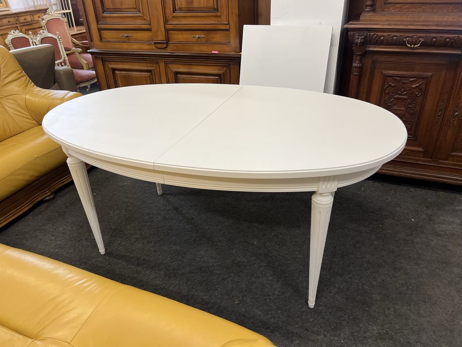 Stylowy stół drewniany biały/Rozkładany