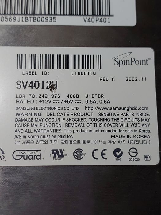 Samsung jumper pin setting SV4012H