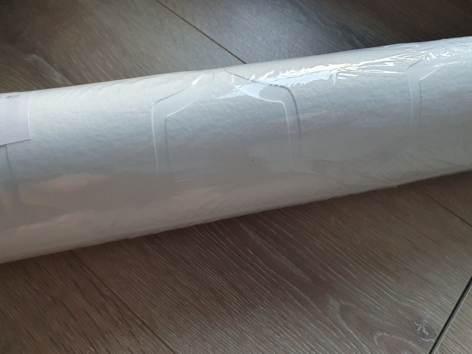 Tapeta hampton, biała, 2 rolki